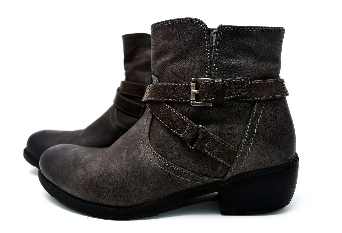Graue Damen-Stiefeletten